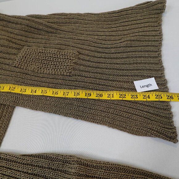 John P Womens Shrug Shawl Sweater One Size Green Wrap Quiet Luxury Artsy Cozy - Picture 9 of 10